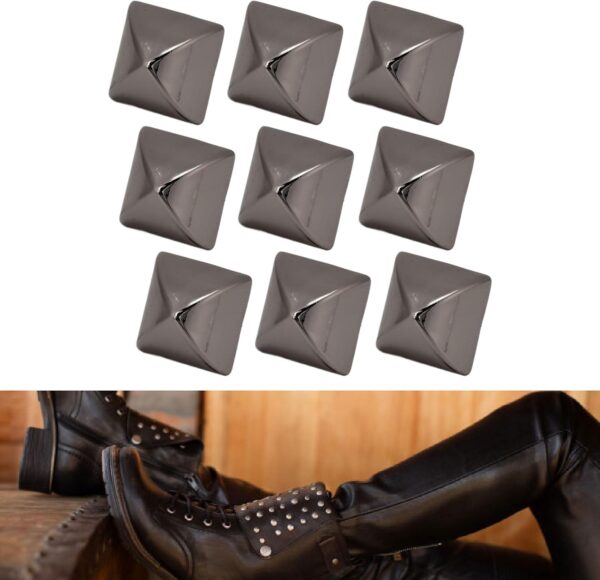 20Pcs 12mm Pyramid Studs, Four Jaw Pyramid Rivets, Rivets, P...