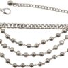Women Western Boot Bling Bracelet Silver Metal Chain Shoe An...