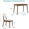 Best Choice Products 5-Piece Dining Set, Compact Mid-Century...