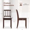 Giantex Farmhouse Dining Chairs Set of 2, Modern Kitchen Cha...