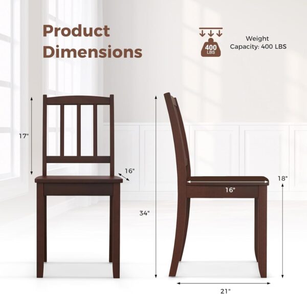 Giantex Farmhouse Dining Chairs Set of 2, Modern Kitchen Cha...