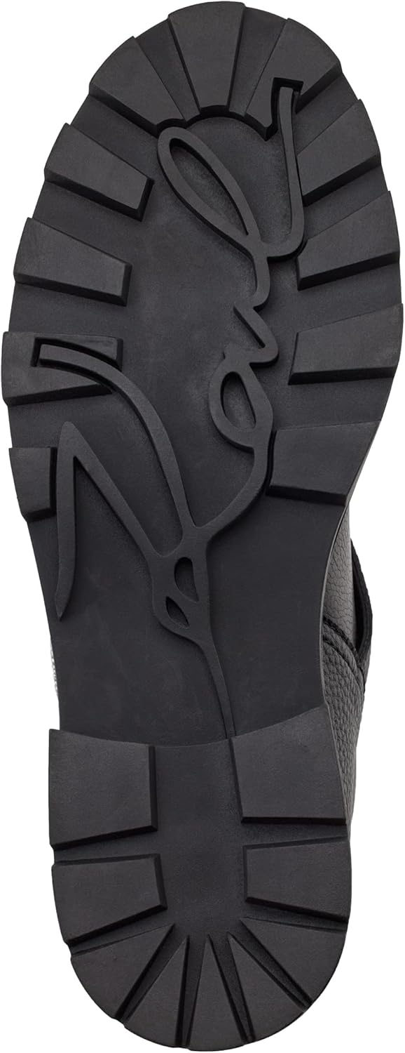 KARL LAGERFELD PARIS Women's Lug-Sole Marceau Combat Boot wi...