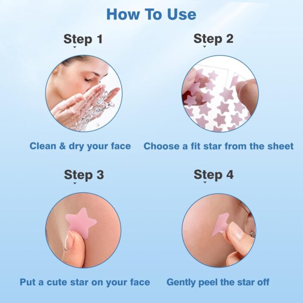 Pimple Patches for Face, Hydrocolloid Acne Patches, Cute Sta...