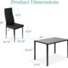 Best Choice Products 5-Piece Glass Dining Set, Modern Kitche...