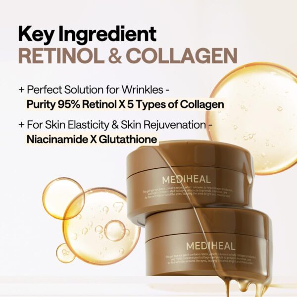 Mediheal Retinol Collagen Under Eye Patches - Korean Hydroge...