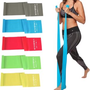 5 Pcs Professional Resistance Bands. Latex-Free, Elastic Ban...