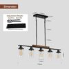 Farmhouse Kitchen Island Lighting, 5-Light Dining Room Light...