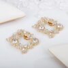 JWICOS 2Pcs Bride Shoe Charms - Rhinestone Women Shoe Jewelr...