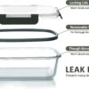 M MCIRCO 30 Pieces Glass Food Storage Containers with Snap L...