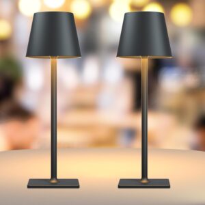 2 Pack Rechargeable Table Lamps,Cordless Lamp with 6000mAh B...