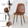 Dining Table Set for 4, Modern 55'' Wood Dinette Table Set f...