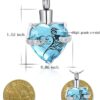 constantlife Crystal Heart Shape Cremation Jewelry Memorial ...