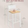 VASAGLE Bar Stool Set of 2, Bar Chairs for Kitchen, Dining R...