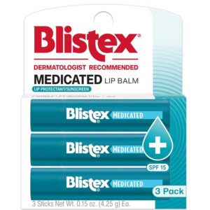 Blistex Medicated Lip Balm, 0.15 Ounce, 3 Count (Pack of 1) ...
