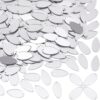 PH PandaHall 200pcs Teardrop Sew on Mirrors Pieces Silver Ac...