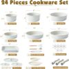 SENSARTE 24 Piece Pots and Pans Set, Nonstick Detachable Han...