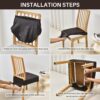SearchI Stretch Dining Chair Seat Covers Set of 4, Soft Wash...