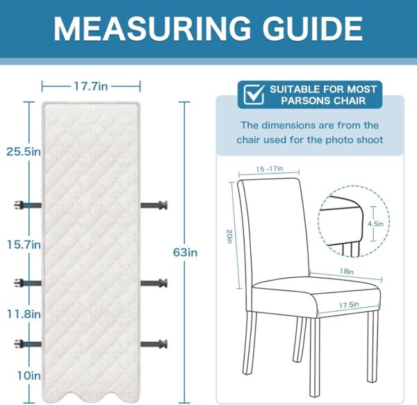 H.VERSAILTEX 100% Waterproof Dining Chair Covers Set of 4 Te...
