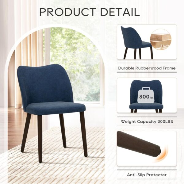 COLAMY Upholstered Dining Chairs Set of 4, Modern PU Leather...