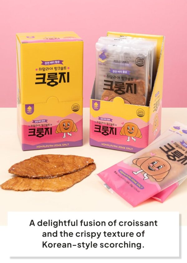 K FOOD KOREAN FOOD Flat Croissant Himalayan Pink Salt, Crisp...