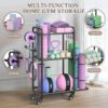 Weight Rack for Home Gym, All in One Yoga Mat Storage Rack, ...