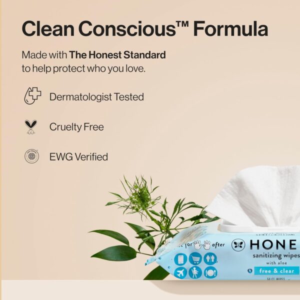The Honest Company Fragrance Free Sanitizing Alcohol Wipes |...