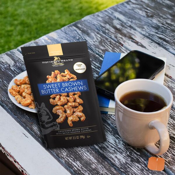 Squirrel Brand Sweet Brown Butter Cashews, 3.5 Ounces Reseal...