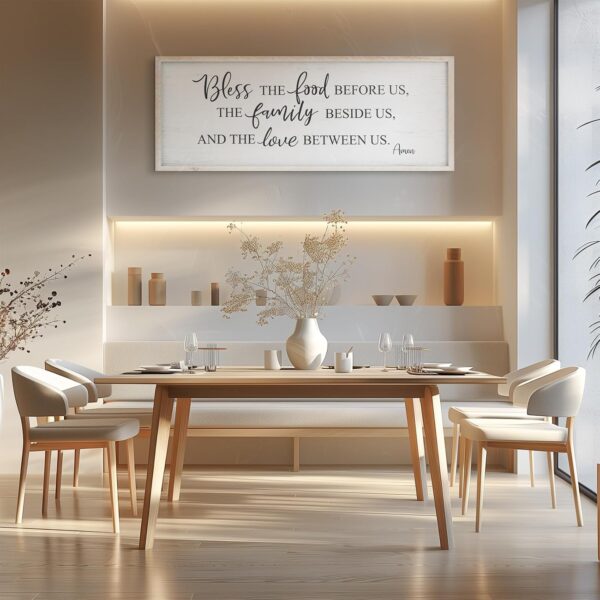 Bless The Food Before Us Home Decor Wall Sign For Family Kit...