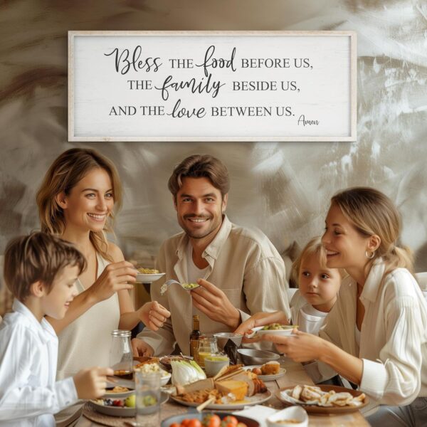 Bless The Food Before Us Home Decor Wall Sign For Family Kit...