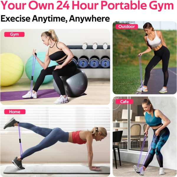Figure 8 Fitness Resistance Bands with Handles - Exercise Tu...