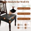 Waterproof Dining Chair Seat Covers Leather Kitchen Seat Cov...