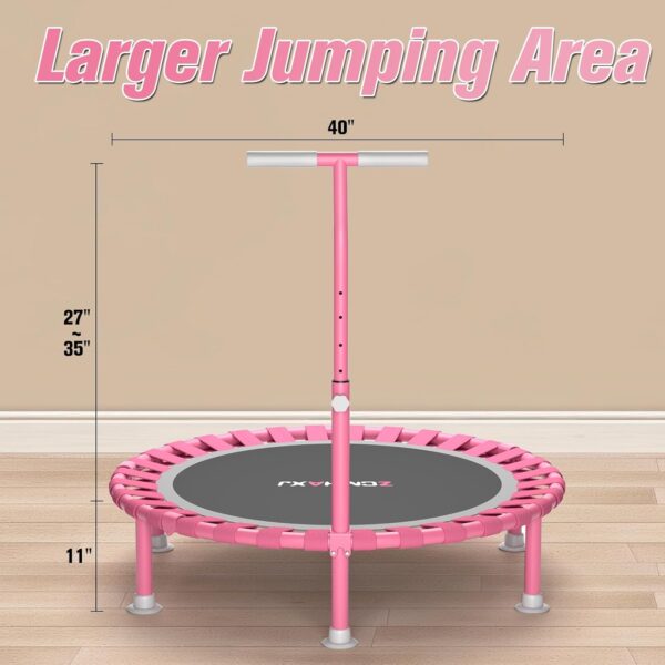 Foldable Mini Trampoline, 40" Rebounder Trampoline for Adult...