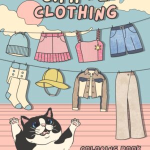 Bold Easy Simple Clothing Coloring Book: Fashion Design Colo...