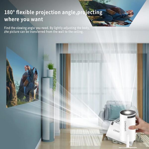 40''-130'' Smart Mini Projector 4K 5G WIFI, Big Screen Exper...
