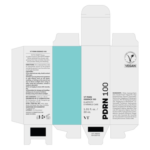 VT COSMETICS PDRN 100 Essence, Intensive Glow Serum, 100,000...