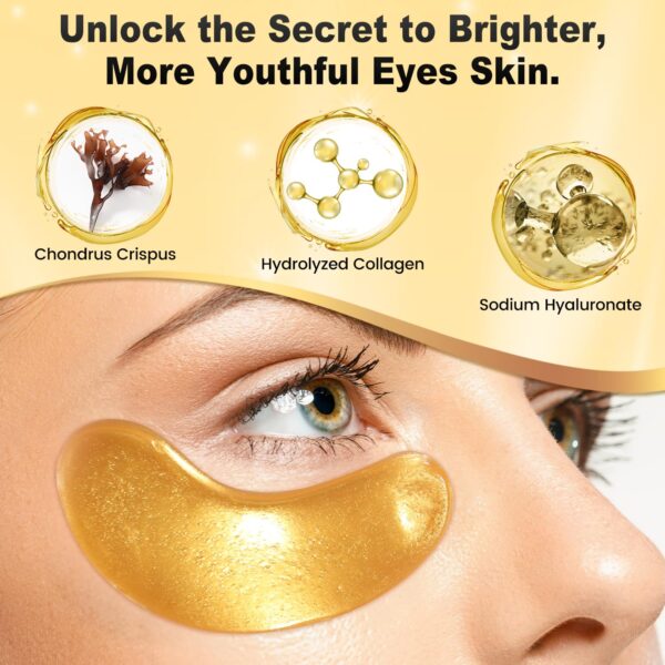 Under Eye Patches (25 Pairs) - 24K Gold Eye Masks Enriched w...