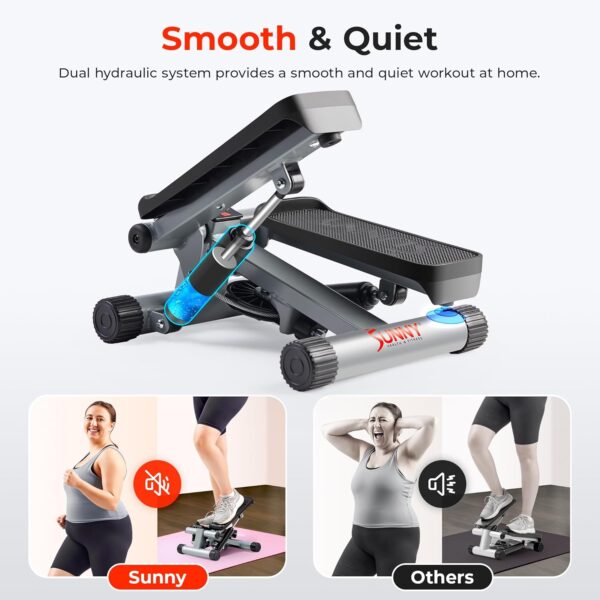 Sunny Health & Fitness Mini Stepper for Exercise at Home, St...