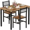 AWQM 3 Piece Dining Table Set, Small Industrial Kitchen Tabl...