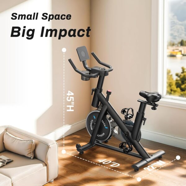 MERACH Exercise Bike, Brake Pad Stationary Bike with Exclusi...