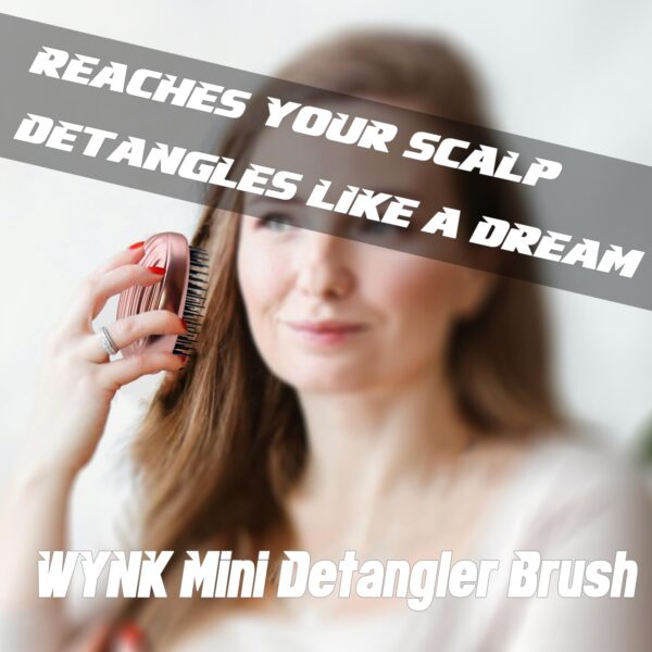 WYNK Matte Green Travel Hair Brush - Detangling & Scalp Care...