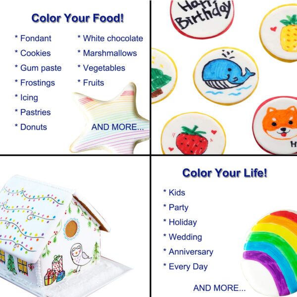 Food coloring Pens, 11Pcs Double Sided Food Grade and Edible...
