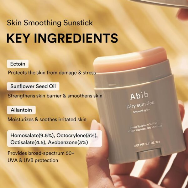 Abib Airy Sunstick Smoothing Bar Broad Spectrum SPF50+ 0.81 ...