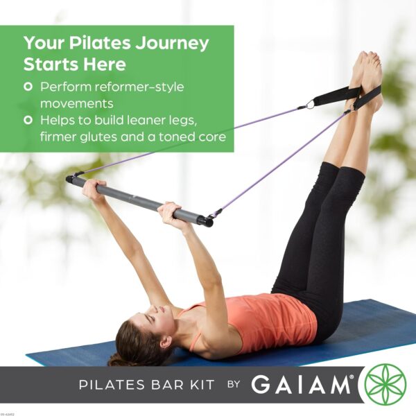 Gaiam Restore Pilates Bar Reformer Kit - Home Fitness Equipm...