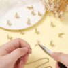 KitBeads 20pcs Cubic Zirconia High Heel Heart Charms - 18K R...