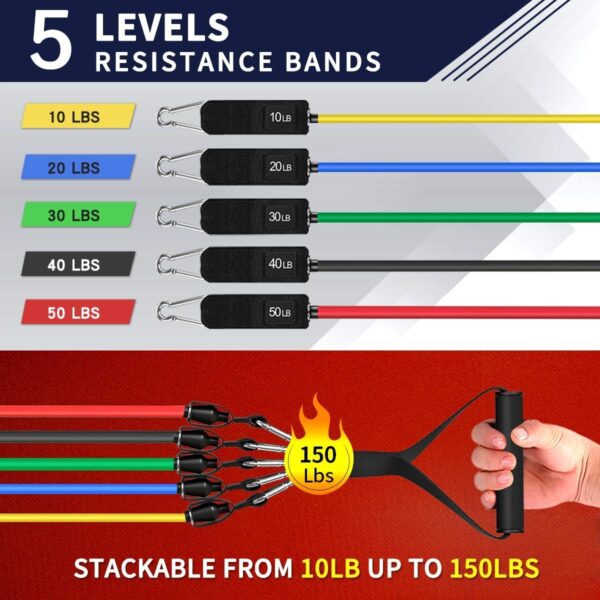 WHATAFIT Resistance Bands, Exercise Bands，Resistance Bands f...