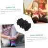 1 Pair Bow Shoe Sparkly Rhinestone Shoe Buckles Clip on Deco...