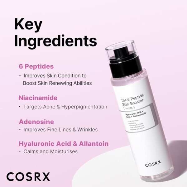 COSRX 6X Peptide Collagen Booster Toner Serum, Niacinamide &...