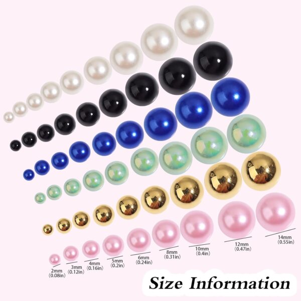 150PCS 14mm Yellow AB Flatback Pearls for Crafting Jewelry M...