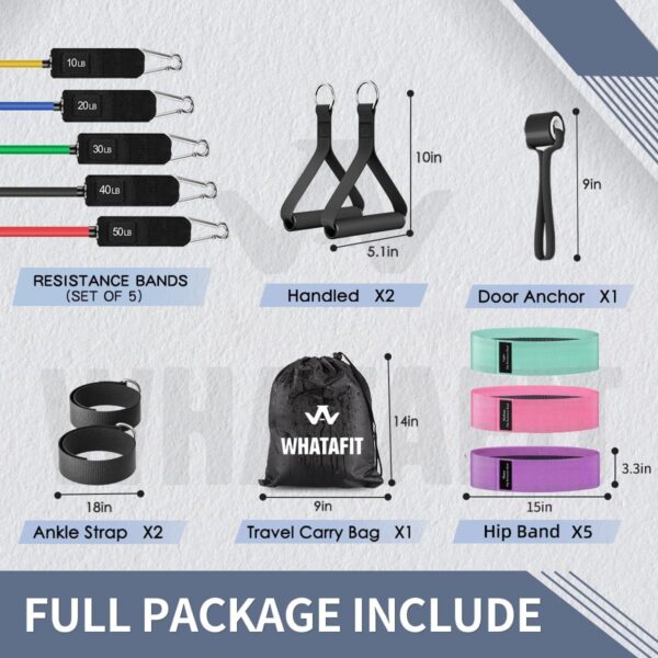 WHATAFIT Resistance Bands, Exercise Bands，Resistance Bands f...