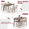 Tangkula Dining Table Set for 4, Dinette Set with Table and ...